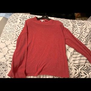 plain red sweater